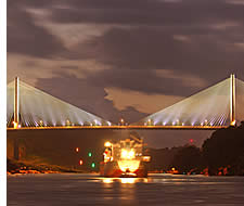 Centenario bridge, the second bridge built over the Panama Canal